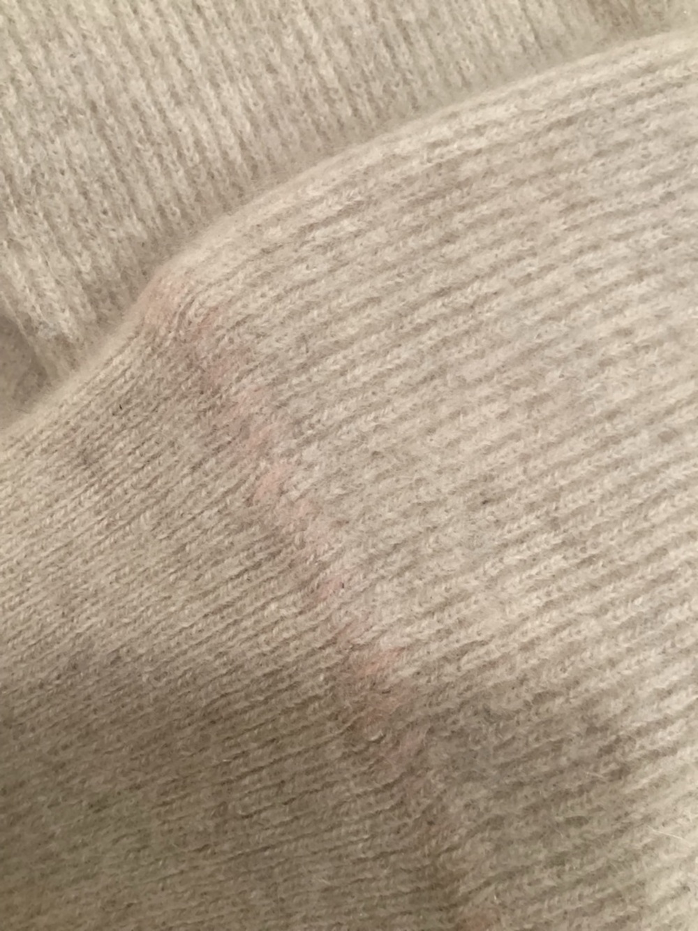 Johnny Was Casey Cashmere Whipstich Oat Colored Sweater W Pink Stitching M - Picture 9 of 13